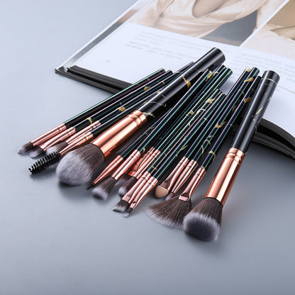 Ensemble de pinceaux de maquillage à motifs marbrés