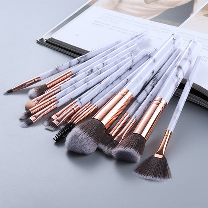Ensemble de pinceaux de maquillage à motifs marbrés