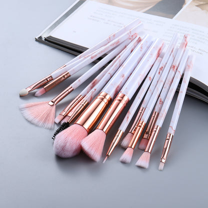 Ensemble de pinceaux de maquillage à motifs marbrés